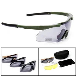 Gafas tácticas balísticas lentes intercambiables para senderismo y moto