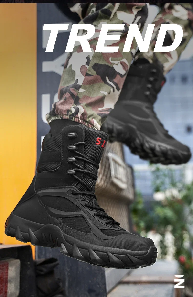Botas militares tácticas en uso