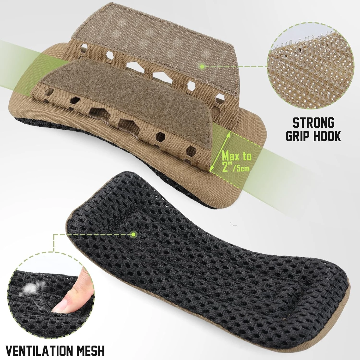 Almohadilla táctica EVA transpirable para correa de hombro - imagen 3