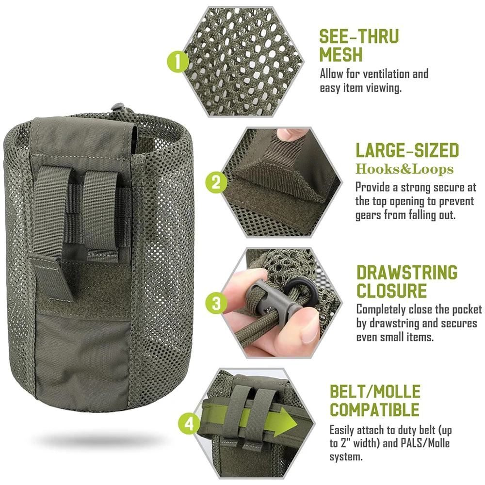 Bolsa táctica MOLLE cintura ripstop para caza y monte - imagen 4