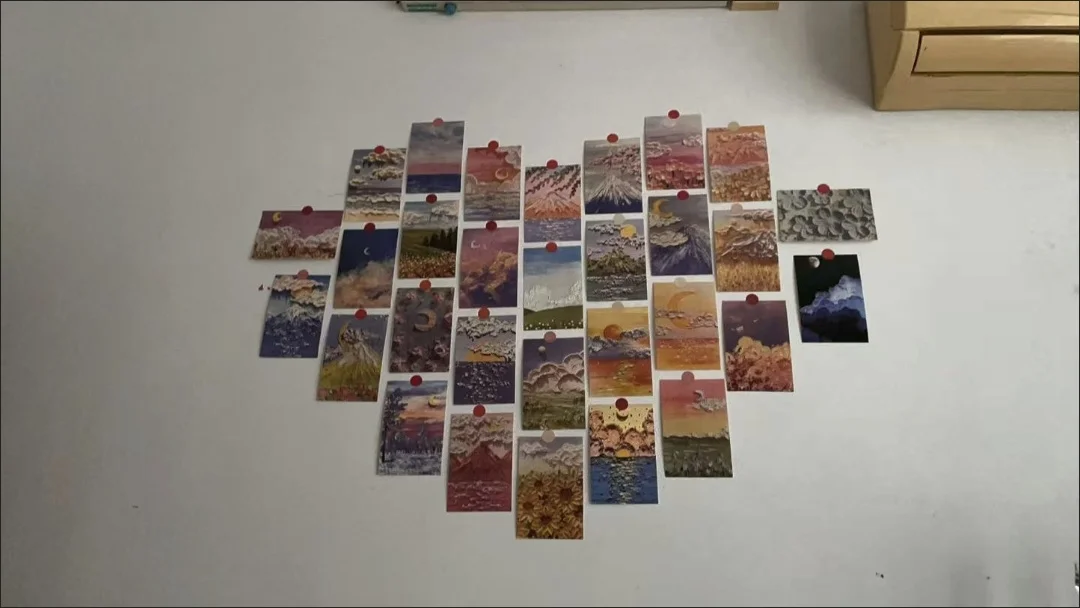 Juego completo de 30 tarjetas decorativas