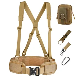 Cinturón táctico MOLLE ajustable acolchado para airsoft