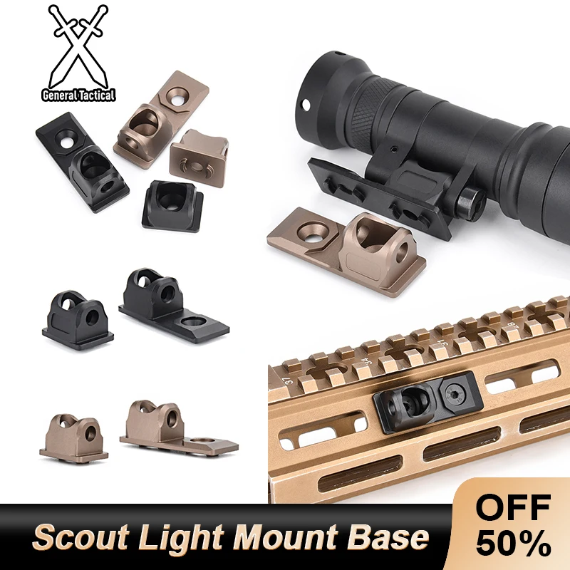 Montaje deslizante para linterna táctica con riel MLOK y aluminio - imagen 3