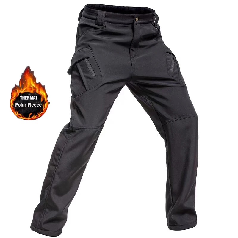 Pantalones tácticos softshell impermeables invierno cargo senderismo - imagen 2