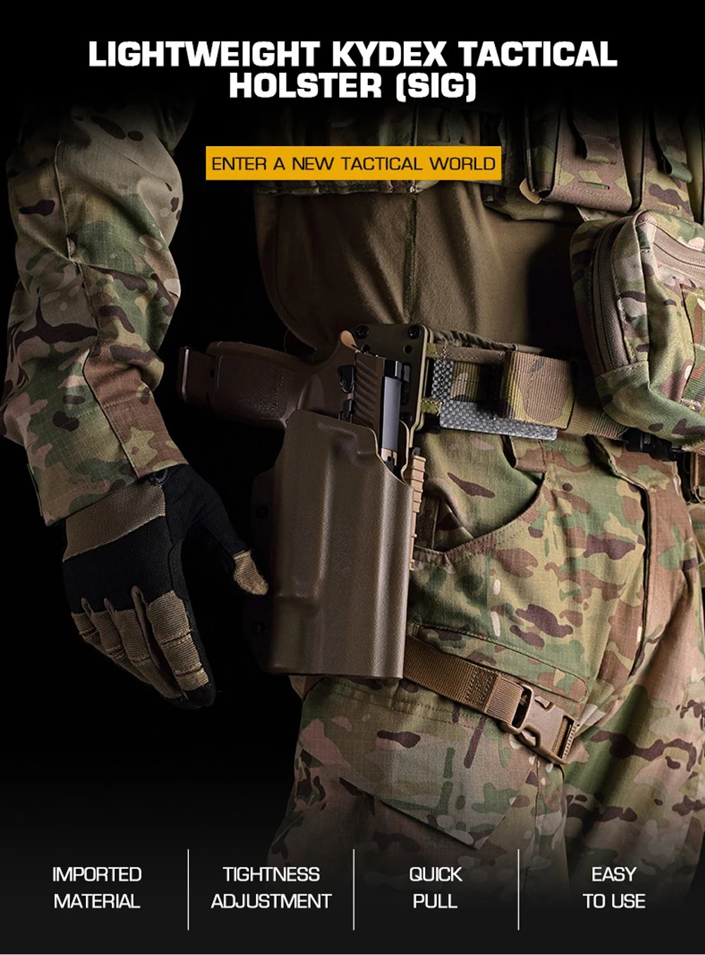 Vista general de la funda KYDEX