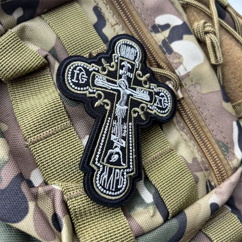 Parche táctico bordado Iglesia ortodoxa rusa insignia velcro