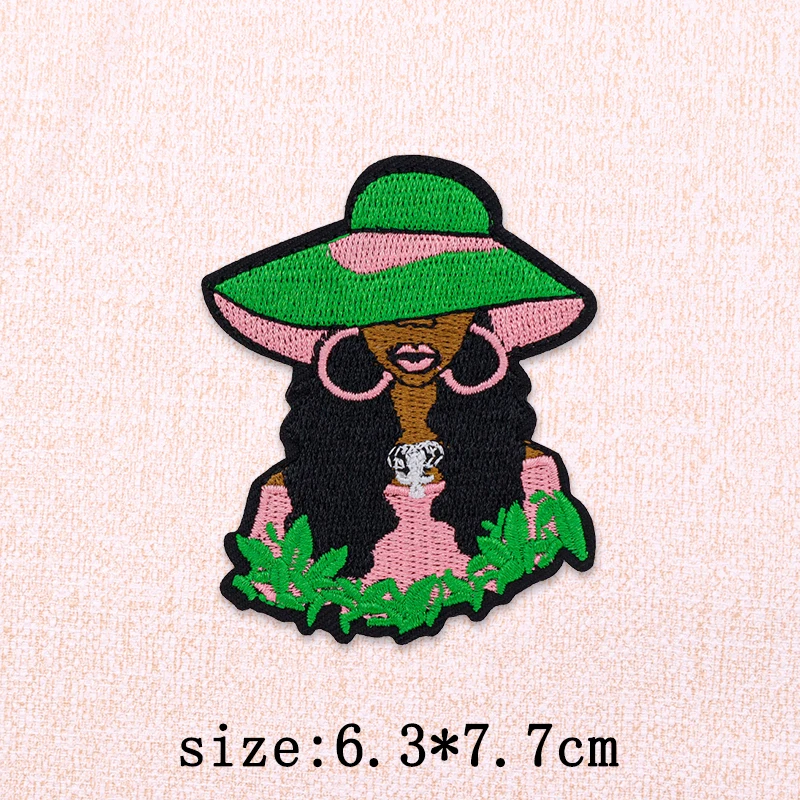 Black Girl Magic parche bordado termoadhesivo para ropa y jeans - imagen 3