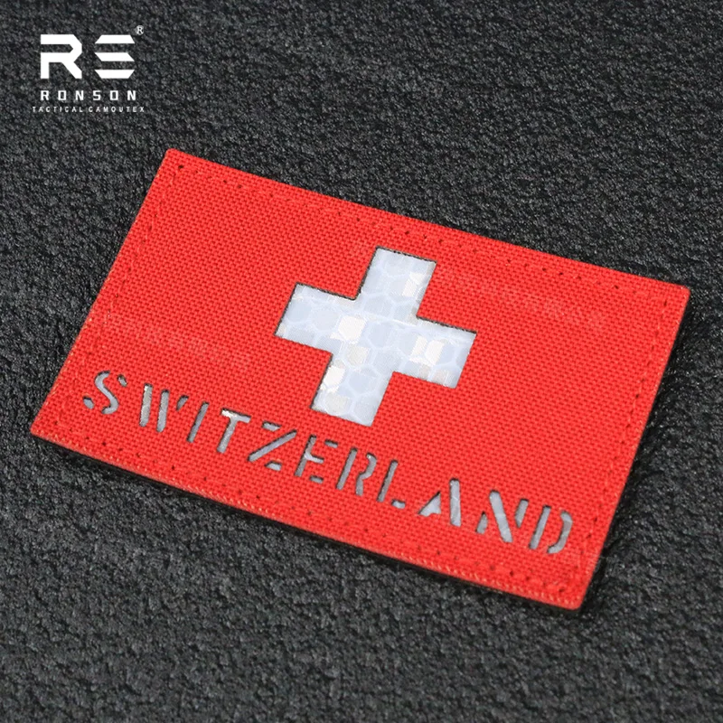 Parche táctico Suiza camuflaje reflectante NIR IRR bordes láser - imagen 3