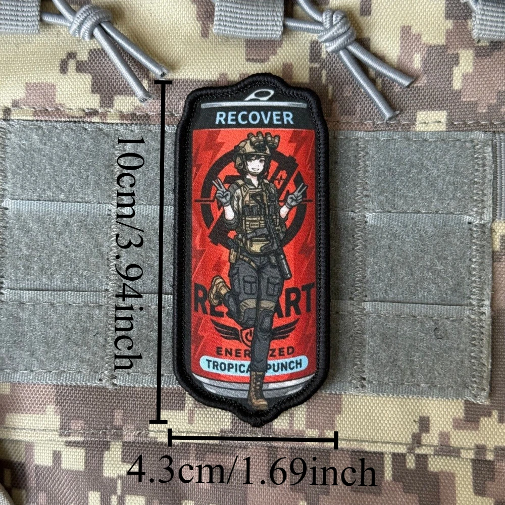 Parche militar soldado niña con gancho y bucle para brazalete - imagen 3