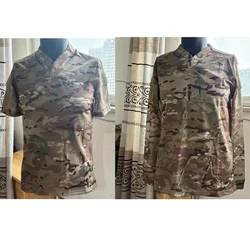 Camiseta táctica secado rápido cuello en V manga larga o corta