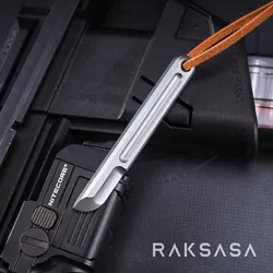 Cuchillo táctico EDC de titanio para supervivencia en aire libre