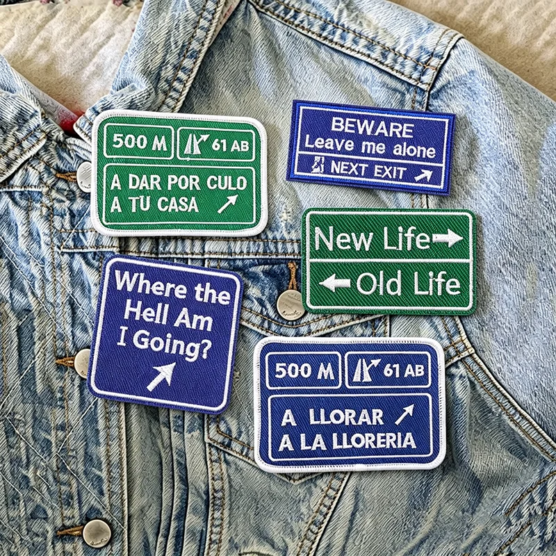 Parches termoadhesivos carretera – insignias apliques hechos a mano - imagen 4