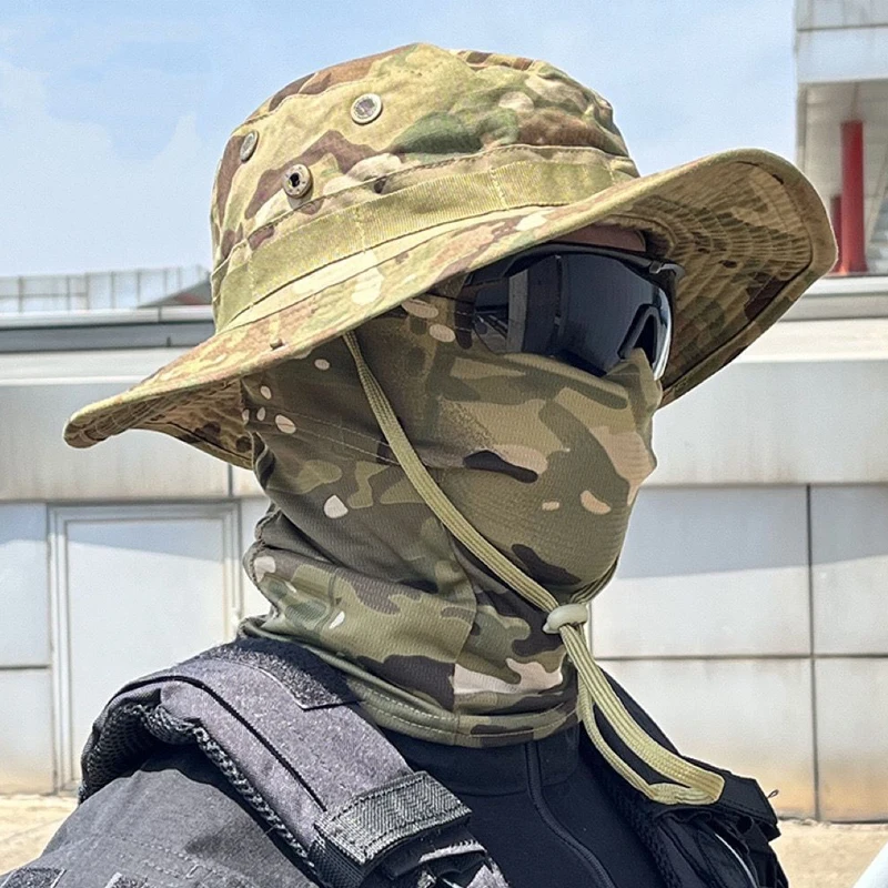 Gorra boonie táctica camuflaje con ala ancha y transpirable - imagen 2
