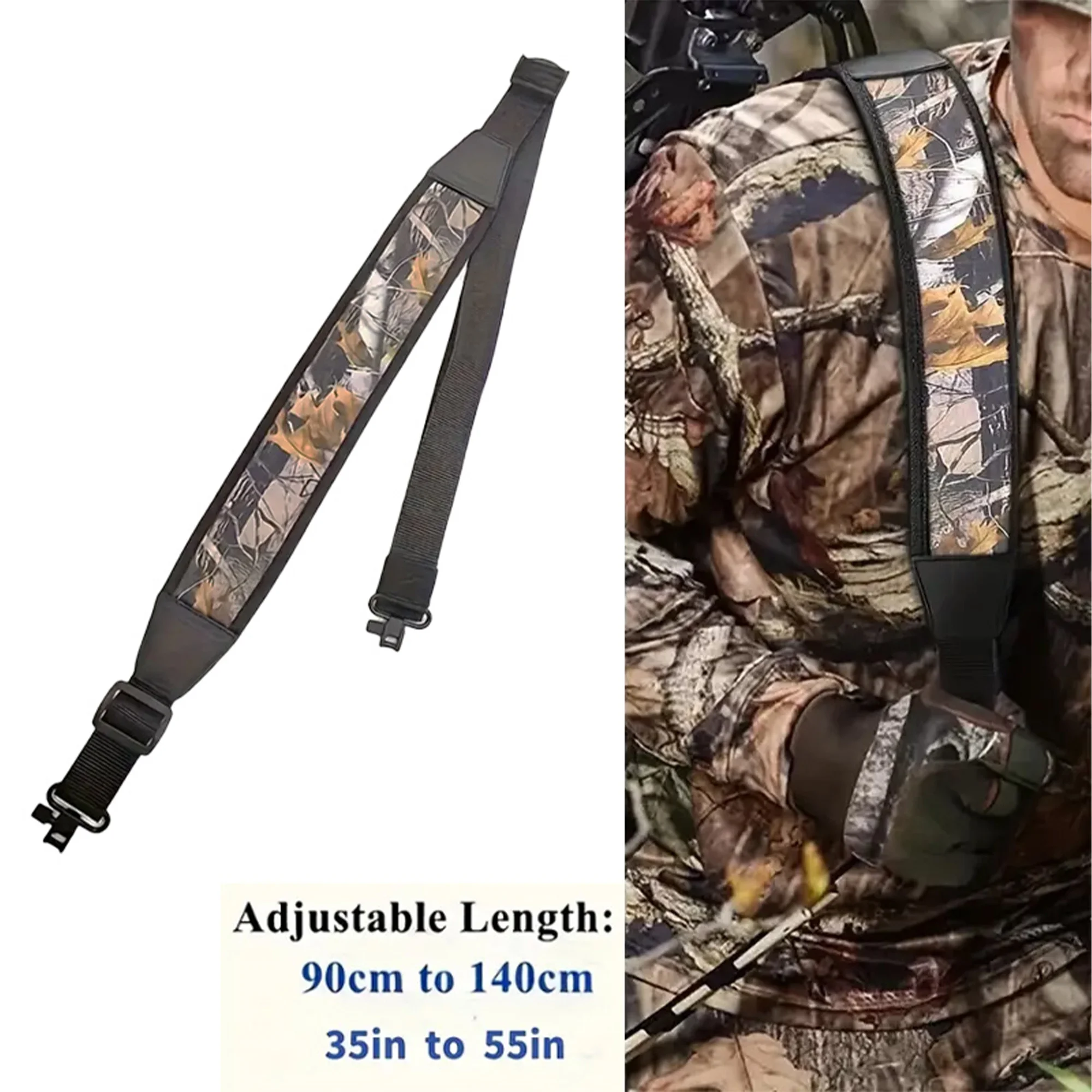 Correa de hombro táctica ajustable para caza con hebilla giratoria - imagen 3