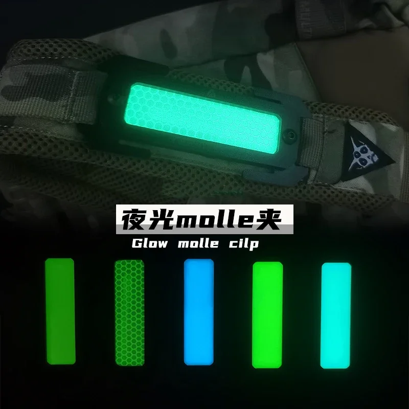 Highlight clip MOLLE fosforescente para cinturón de mochila táctica - imagen 3