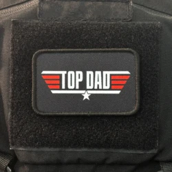Parche bordado con velcro Mejor Papá, para mochila chaqueta y sombrero