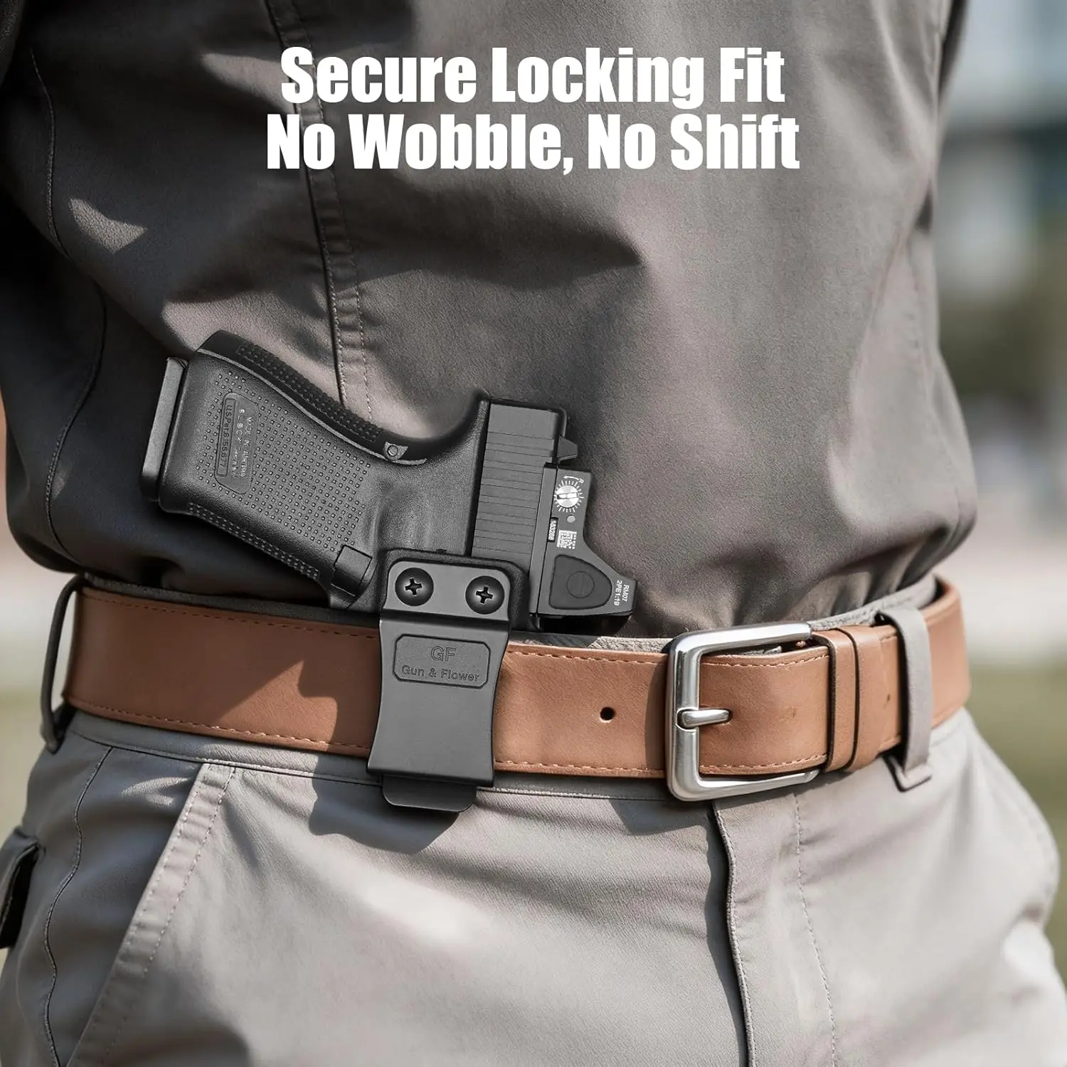 Funda IWB Glock para porte oculto, mano derecha, ajustable - imagen 2