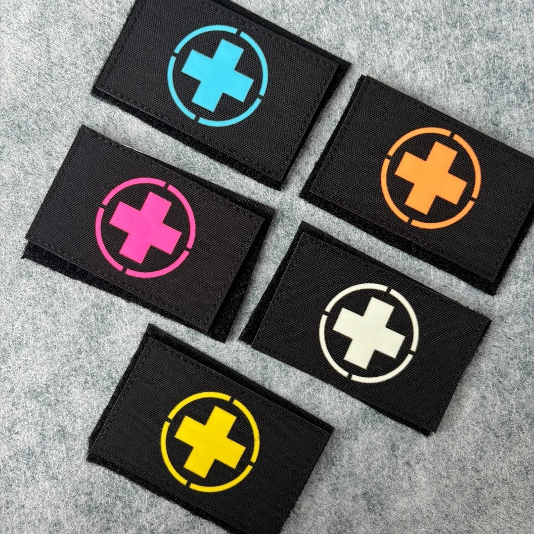 Parche táctico reflectante médico con gancho y bucle para brazalete