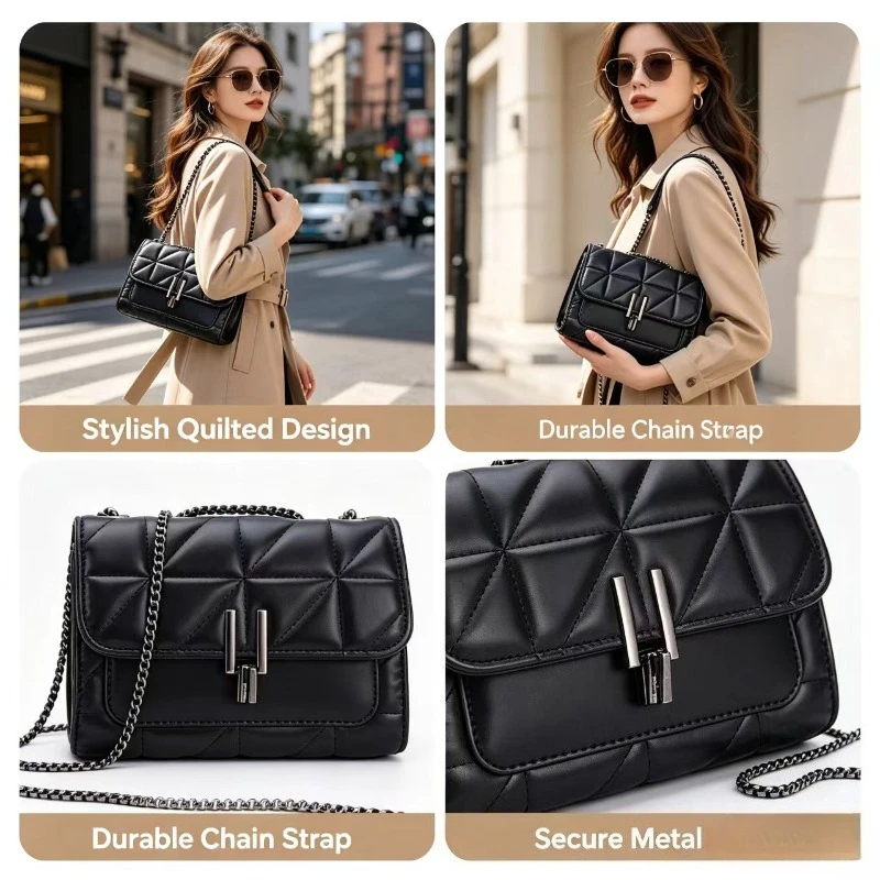 Bolso bandolera ligero con bordado de diamantes para mujer - imagen 4