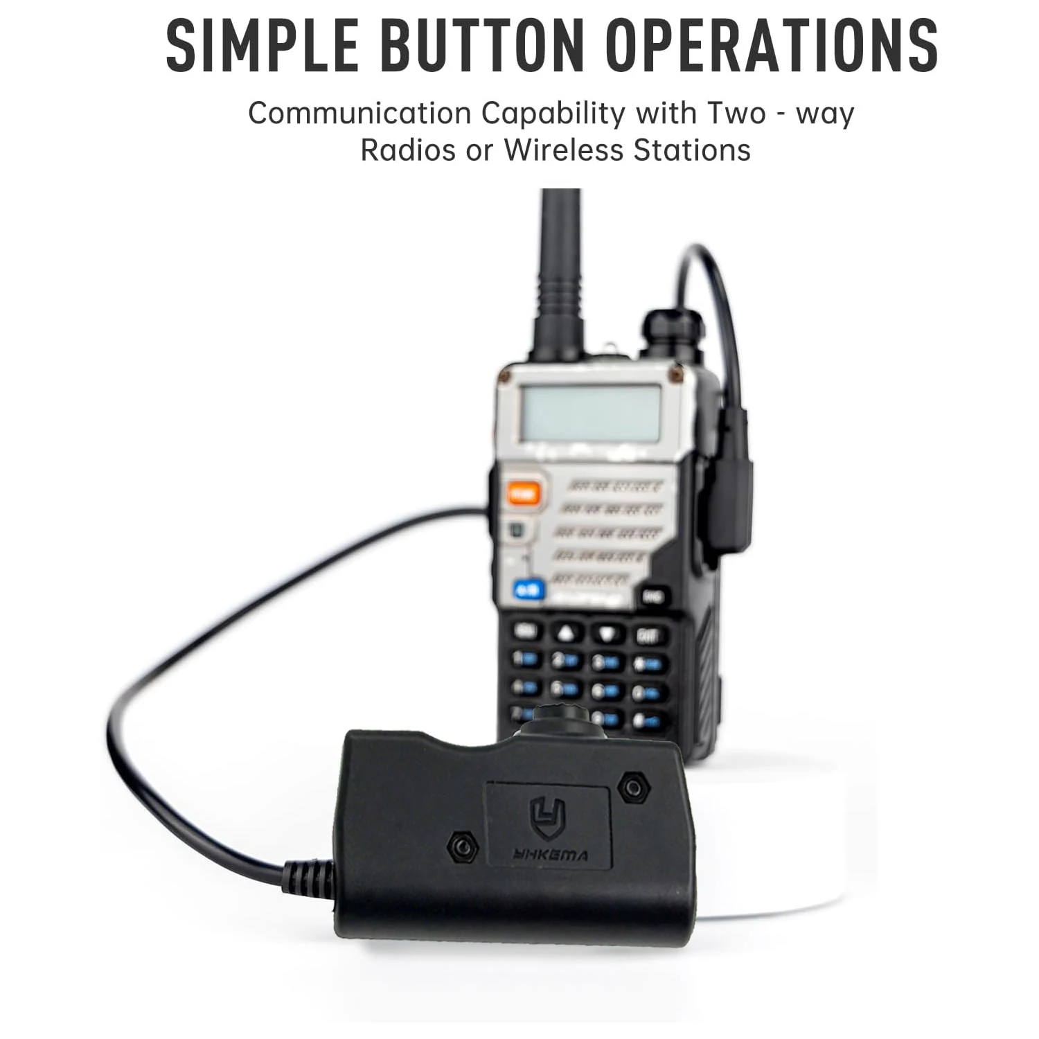 YHKEMA E70 Auriculares comunicación táctica con micrófono y PTT