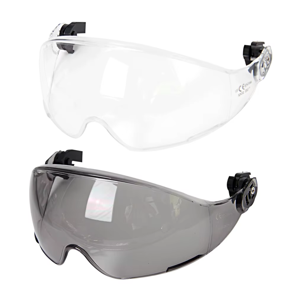Detalle de las gafas de visera