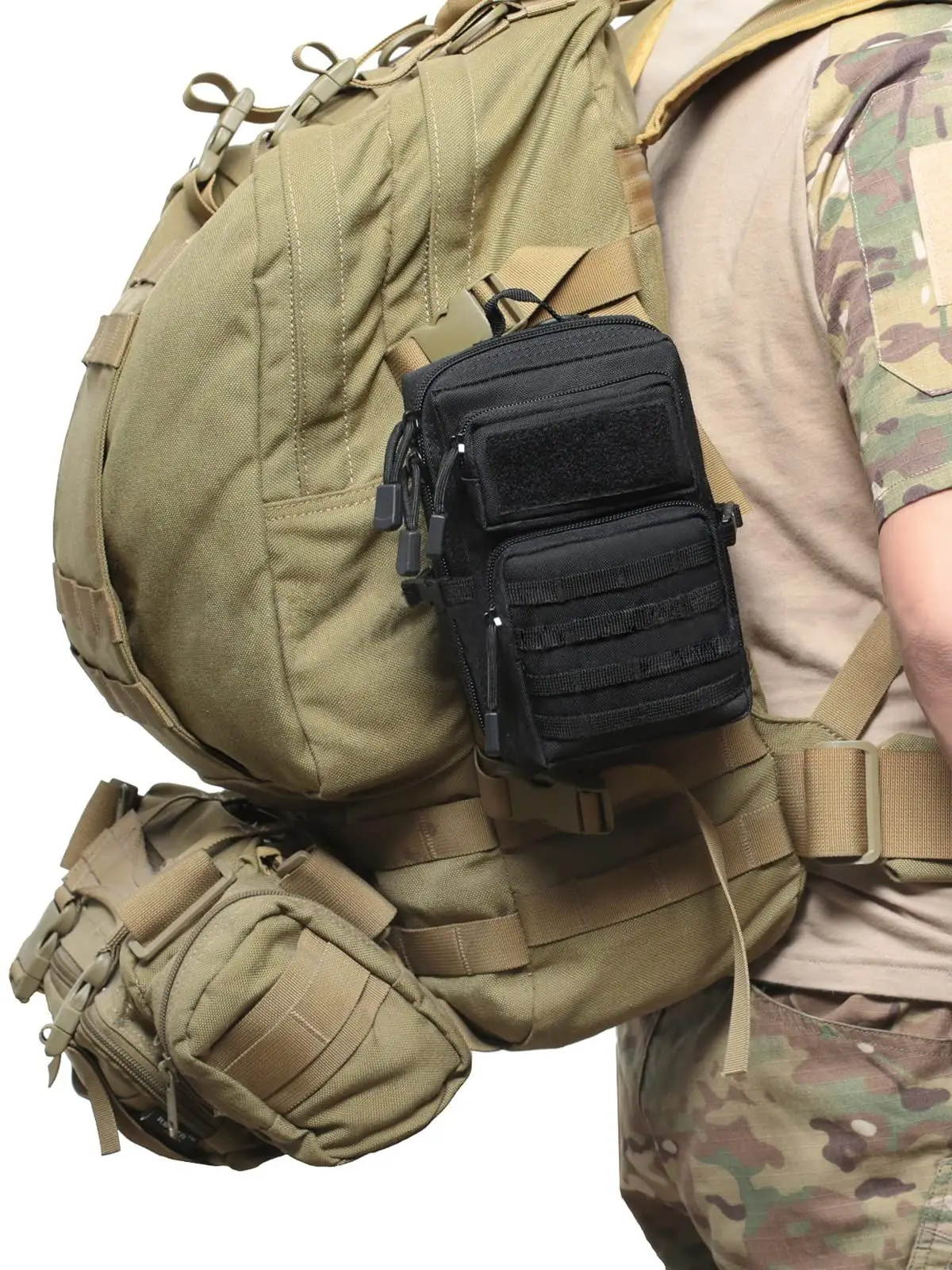 Bolsa táctica MOLLE riñonera EDC para teléfono y herramientas - imagen 5