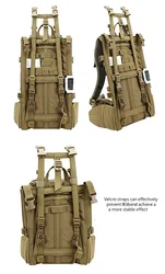 Mochila táctica exterior con marco soporte espalda fibra de carbono