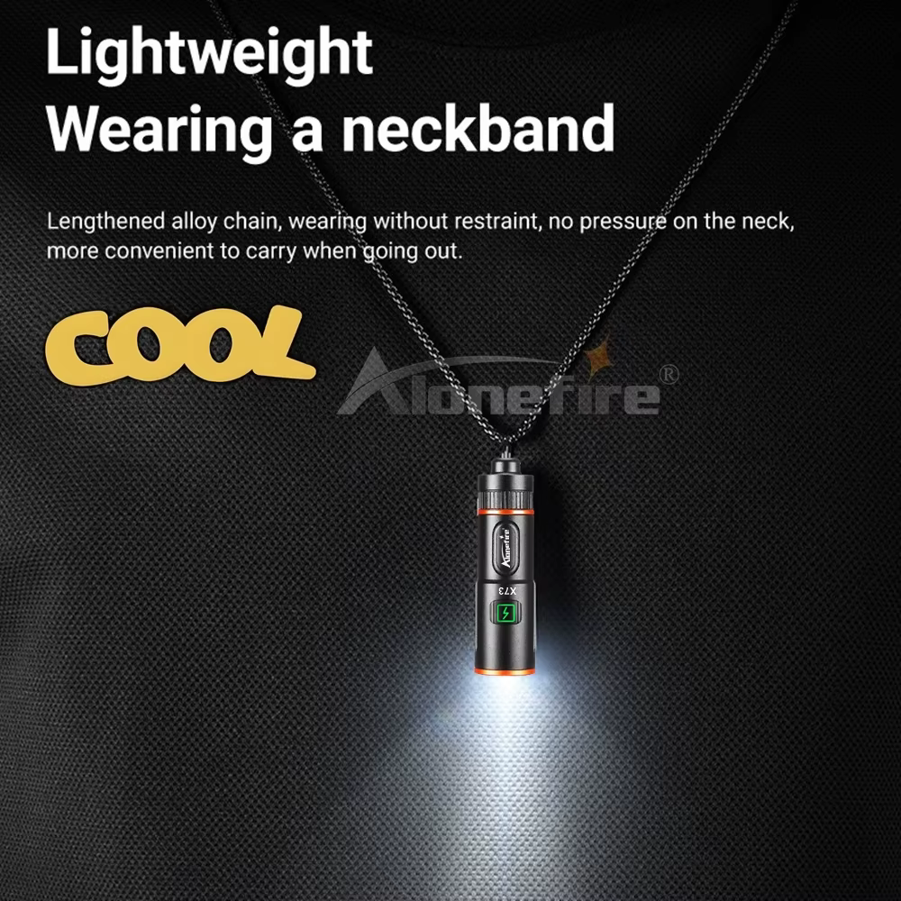 Alonefire Linterna LED EDC mini de llavero camping y emergencias - imagen 3