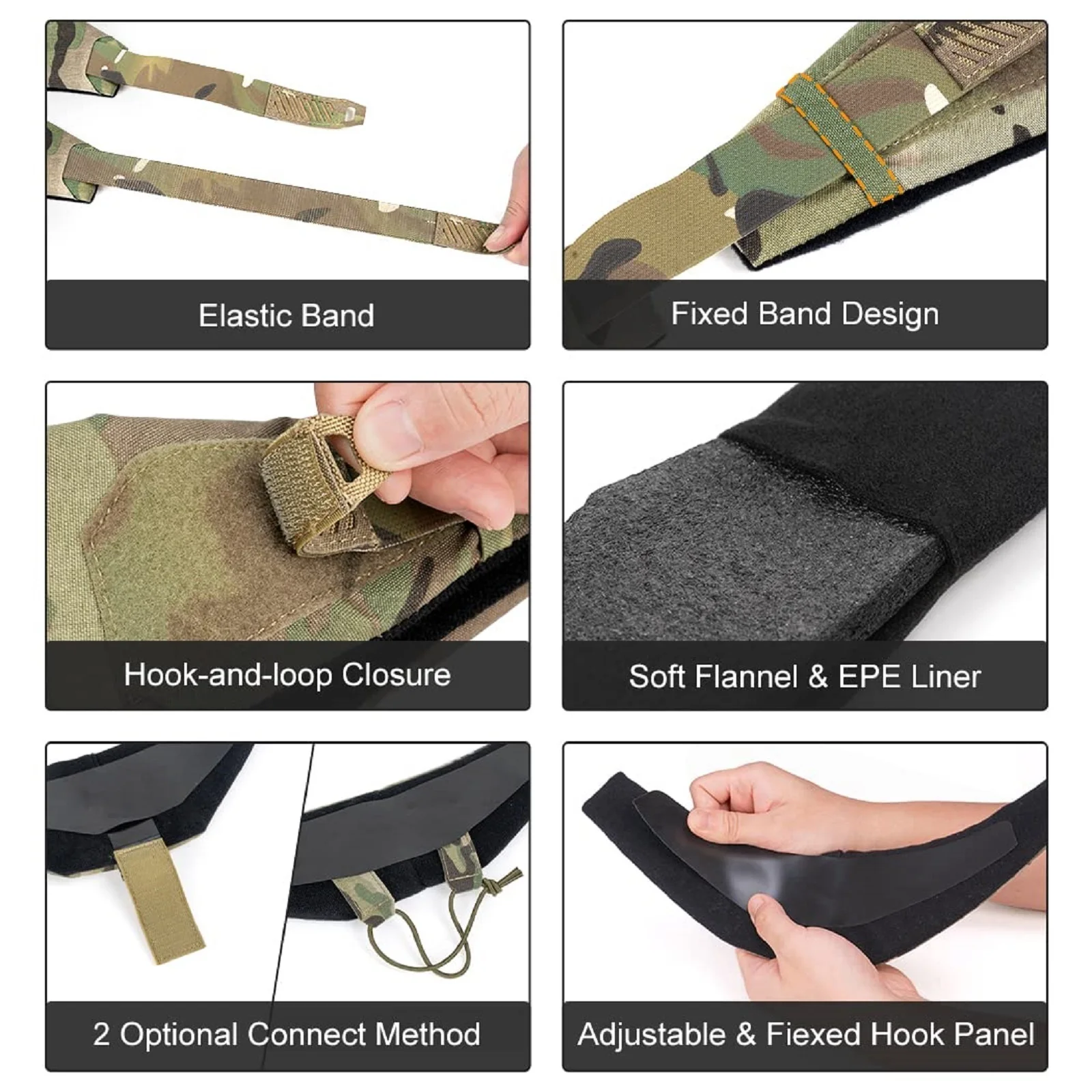 Protector cervical universal para chaleco táctico y airsoft paintball - imagen 3