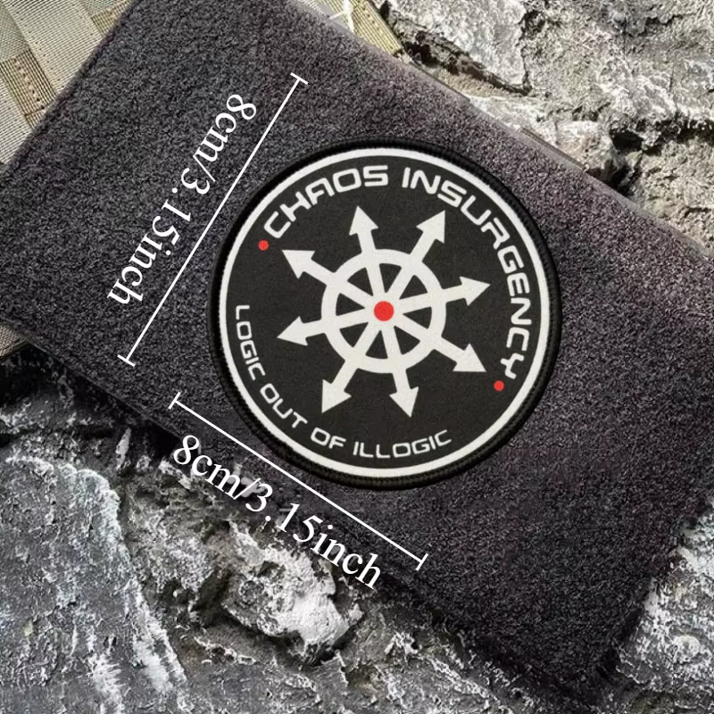 Parche táctico SCP Chaos Rebels – Moral militar impreso gancho y bucle