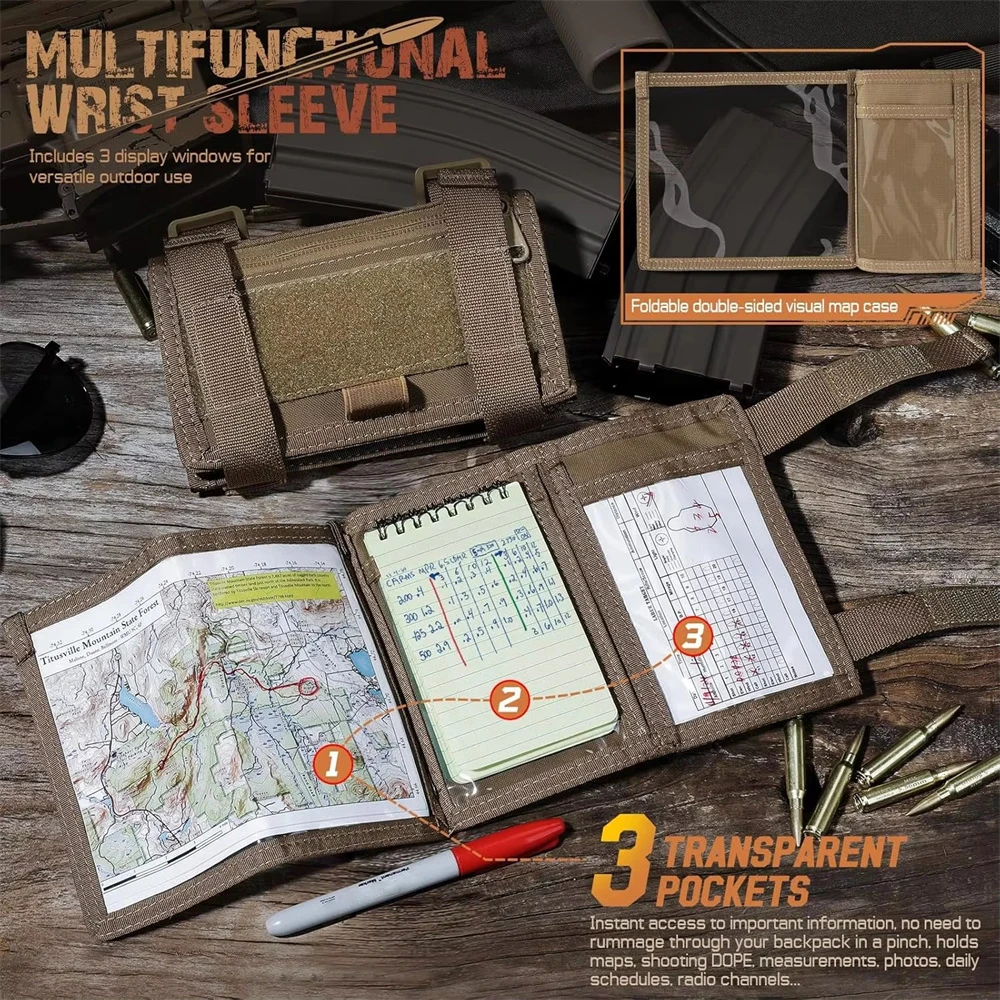 Funda táctica para mapa MOLLE en brazalete de muñeca - imagen 5