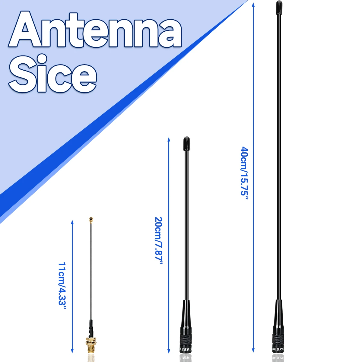 ABBREE Antena LoRa omnidireccional externa SMA macho flexible - imagen 2