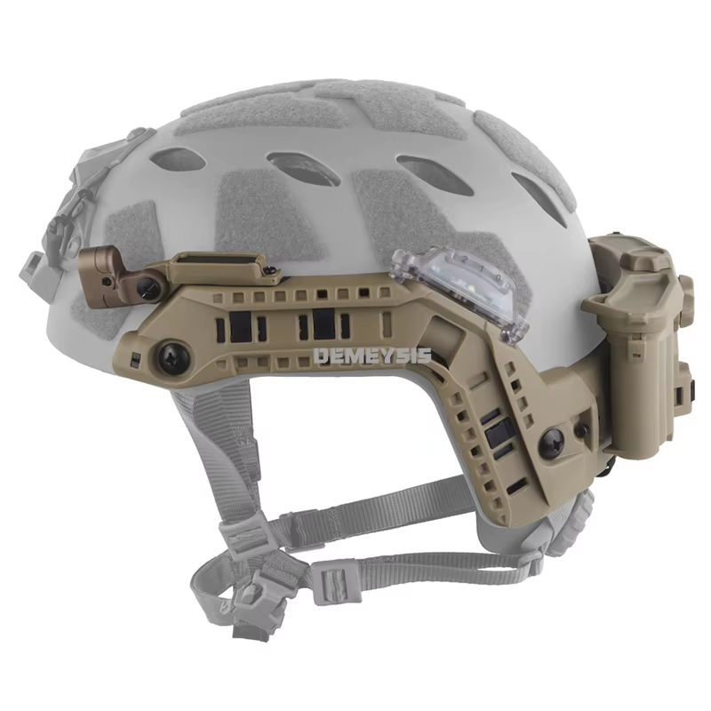 ARC Casco táctico corte alto LED rojo/blanco/IR con rieles para batería - imagen 4