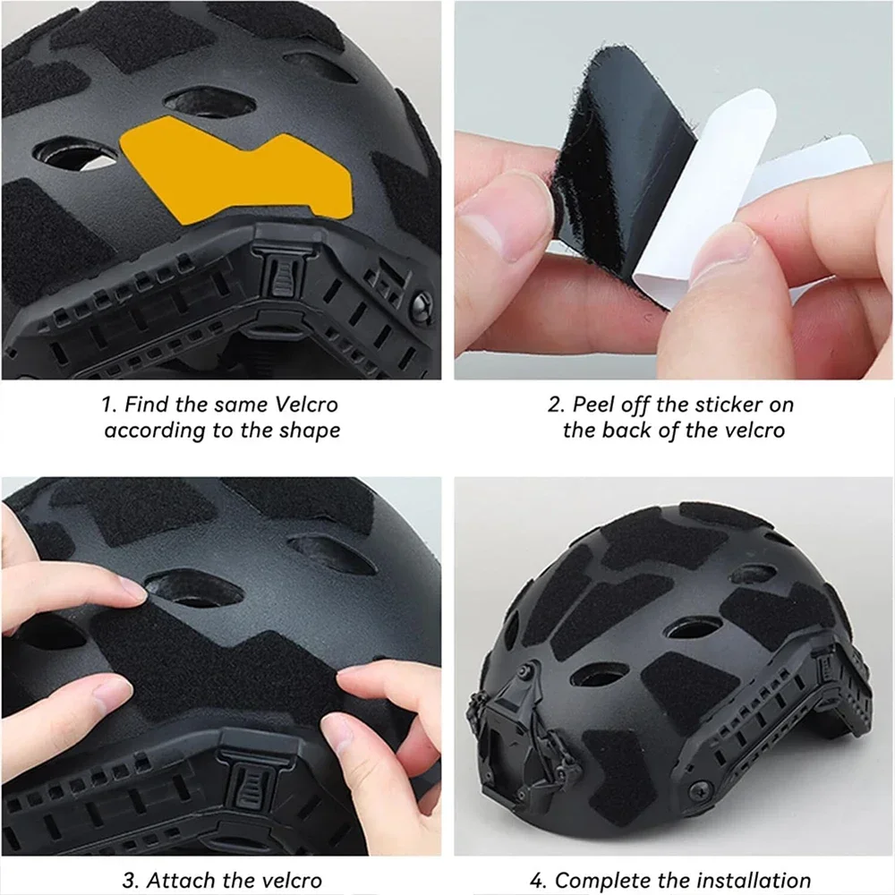 Vista adicional del sistema de fijación adhesivo para casco FAST