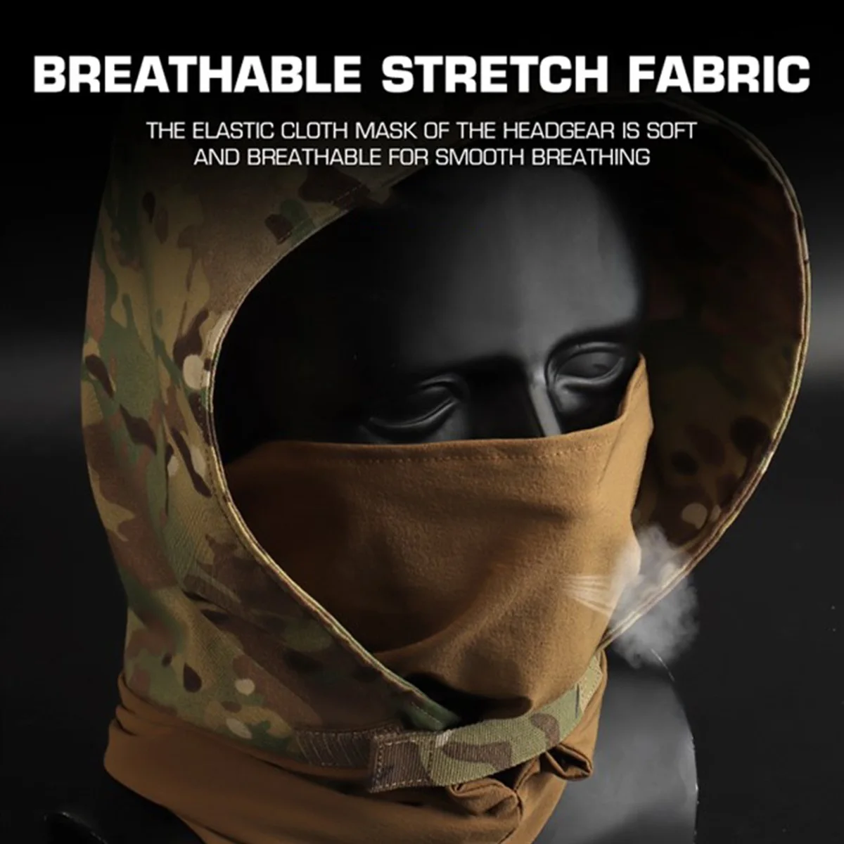 Máscara facial táctica completa para airsoft, paintball, viento - imagen 4