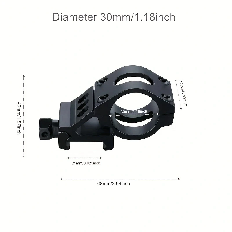 Soporte táctico aluminio resistente para linterna láser y mira óptica - imagen 4