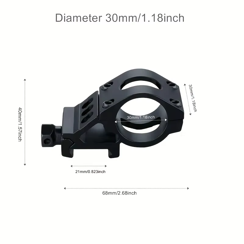 Soporte táctico aluminio resistente para linterna láser y mira óptica - imagen 4