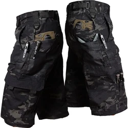 Pantalones cortos tácticos para hombre con bolsillos múltiples