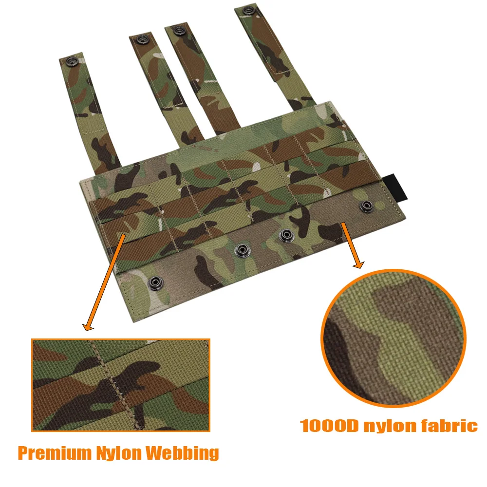 Chaleco táctico MOLLE adaptable nailon con bolsa EDC - imagen 4