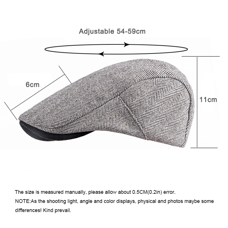 Gorra plana de sarga estilo periódico para hombre - imagen 5