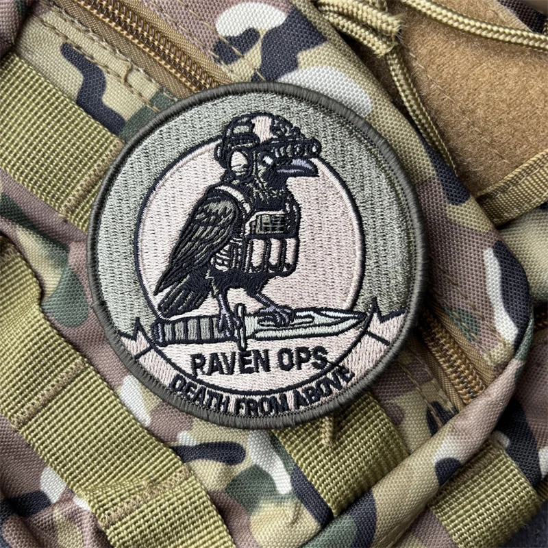Parche táctico bordado RAVEN OPS Death From – con gancho y bucle - imagen 5