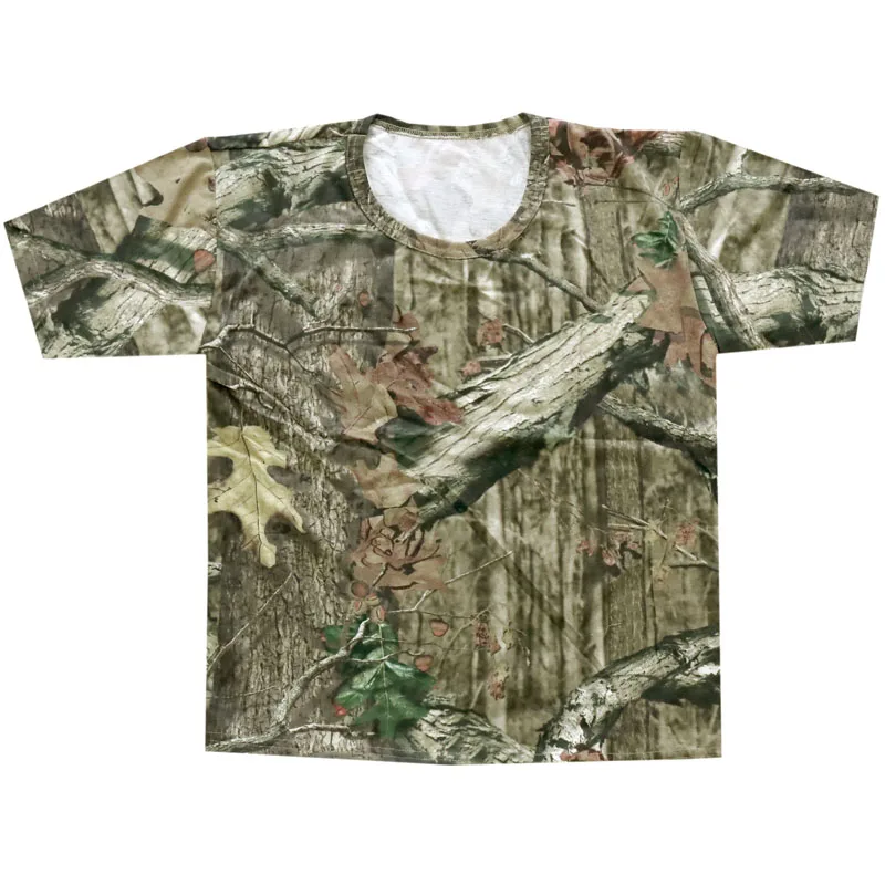 Vista lateral de la camisa camuflada