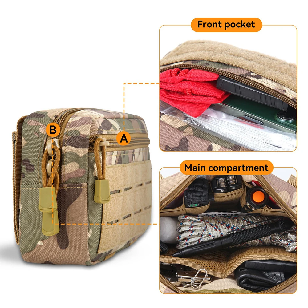 Riñonera táctica MOLLE EDC para botiquín, móvil y herramientas - imagen 4