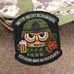 Parche militar bordado con velcro para mochila táctica