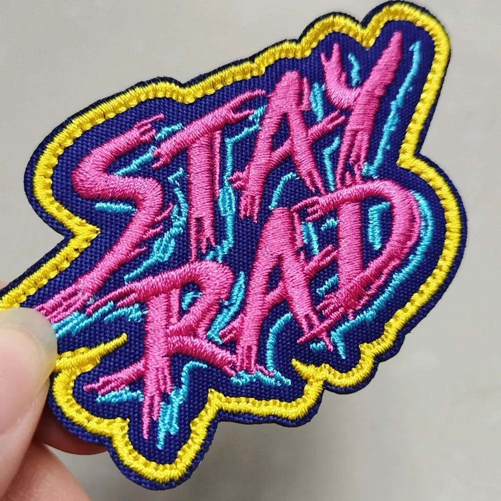 Parche táctico STAY RAD bordado Velcro MOLLE estilo vintage - imagen 2