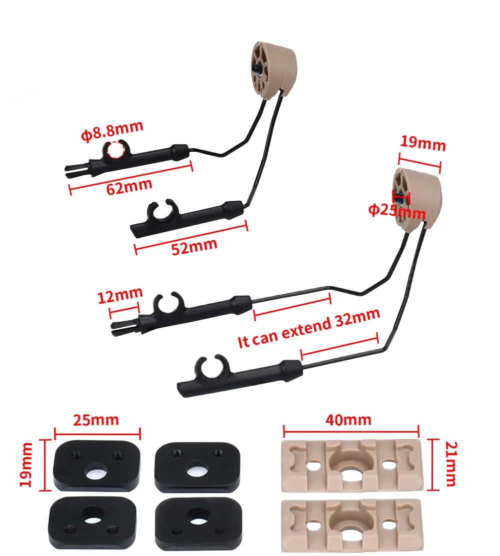 Soporte táctico en verde oliva vista lateral