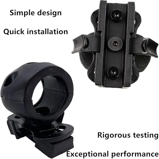 BOOIU Soporte para Linterna Táctica de Casco Fast, Giro 360° - imagen 2