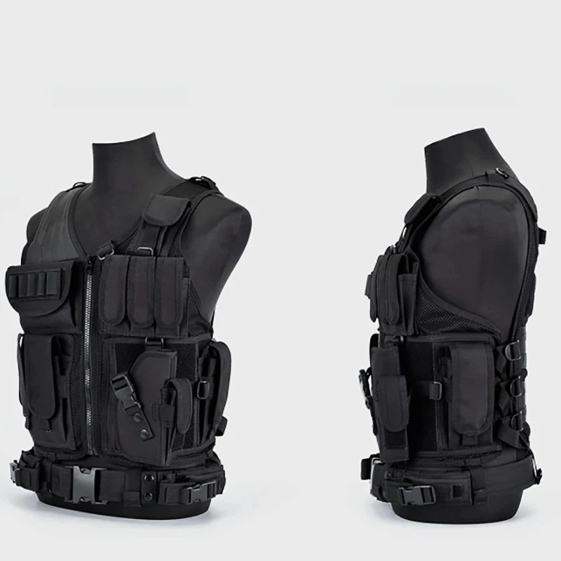 Chaleco táctico MOLLE resistente con bolsillos para caza y airsoft - imagen 2