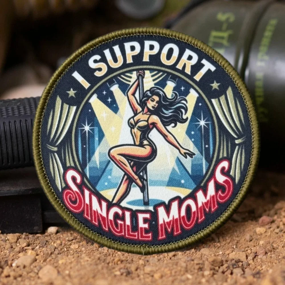 Parche militar de moral pin-up «Apoya a las madres solteras» - imagen 5