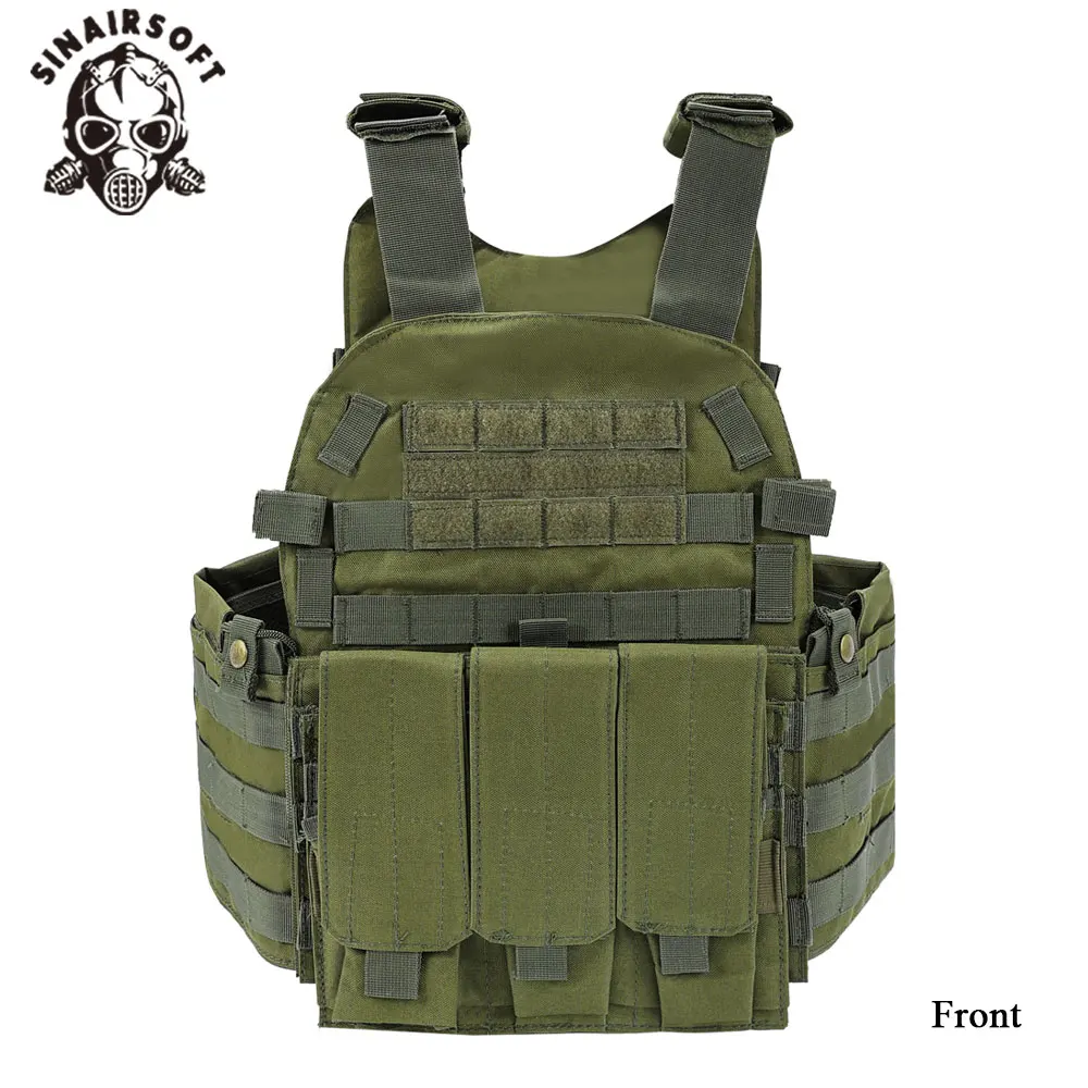 Chaleco Táctico SINAIRSOFT MOLLE portaplacas de combate camuflaje - imagen 4